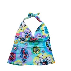 Victoria Secret Floral Halter Tankini Top Size Medium